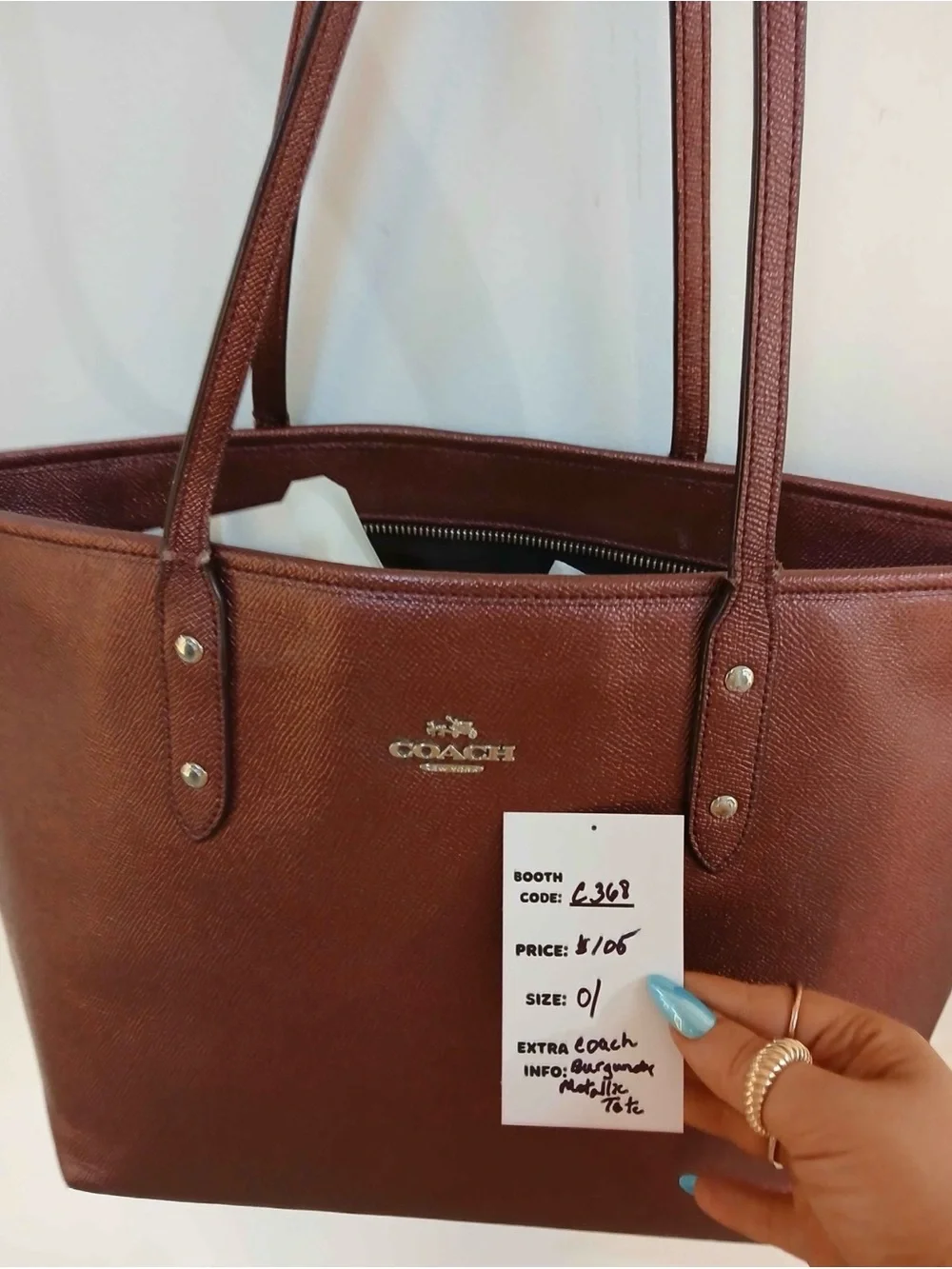 Coach Chestnut Brown Leather Tote